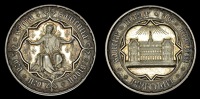 DERBYSHIRE, Spinkhill, Mount St Mary’s College, c. 1850, a silver medal, unsigned, Madonna enthroned, rev. south...