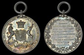 ESSEX, Colchester, Colchester Royal Grammar School, the Earl of Dartmouth’s silver award medal by B. Wyon,...