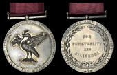 LANCASHIRE, Liverpool, Liverpool Corporation North School, a plain silver award for Punctuality and Diligence,...