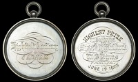 LANCASHIRE, Oldham, Highfield Academy, an engraved silver award medal, unsigned, legend, rev. named (Highest Prize...