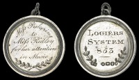 LONDON, Blackfriars, Miss Hannah Pickering’s Music School, an engraved silver award medal by J. Jackson, named (To...