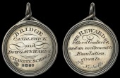 LONDON, Dowgate, Bridge, Candlewick and Dowgate Wards Charity Schools, an engraved silver Reward of Good Conduct...