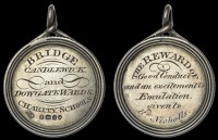 LONDON, Dowgate, Bridge, Candlewick and Dowgate Wards Charity Schools, an engraved silver Reward of Good Conduct...
