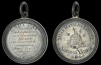 LONDON, Holborn, Miss Masterson’s Seminary, 1824, an engraved silver Reward of Merit by G. Knight, legend (…on...