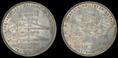 LONDON, [Newgate], Christ’s Hospital, Mathematical School, 1673, a silver medal by J. Roettier, double defined...