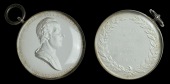 LONDON, Newgate, Christ’s Hospital, Pitt Club, a silver award medal by B. Wyon, bust of William Pitt the Younger...