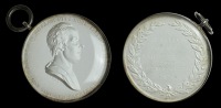 LONDON, Newgate, Christ’s Hospital, Pitt Club, a silver award medal by B. Wyon, bust of William Pitt the Younger...
