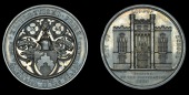 LONDON, Queen Victoria Street, City of London School, Arithmetical Prize, 1845, a silver award medal by B. Wyon,...