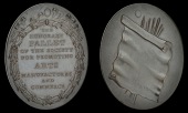 LONDON, The Strand, Royal Society of Arts, Honorary Pallet, an oval copper specimen award, unsigned, legend in...