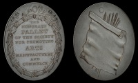 LONDON, The Strand, Royal Society of Arts, Honorary Pallet, an oval copper specimen award, unsigned, legend in...