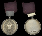 MIDDLESEX, Chiswick, Chiswick Collegiate Schools, a silver award medal by S. Blanckensee & Son, shield in ovoid...