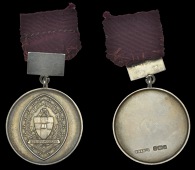 MIDDLESEX, Chiswick, Chiswick Collegiate Schools, a silver award medal by S. Blanckensee & Son, shield in ovoid...