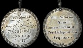 MIDDLESEX, Enfield, Revd. W. Thomas’s Academy, 1817, an engraved silver Prize Medal by W. Bateman, legend, rev....