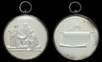 WARWICKSHIRE, Birmingham, Tercentenary of King Edward’s Grammar School, 1852, a silver medal by P. Hollins for...