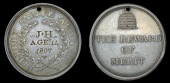YORKSHIRE, Aberford, Filbert Grove Academy, a silver Reward of Merit, unsigned, legend around wreath, centre...