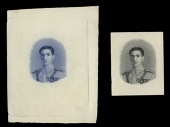 Proof vignettes (2), Mohammad Reza Pahlavi, Shah of Iran, 1941-79 [2]. Good extremely fine to about uncirculated...