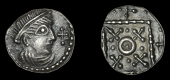 Early Anglo-Saxon Period, Sceatta, Secondary series G, diademed head right, cross in right field, rev. debased...