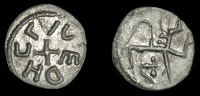 Kings of Northumbria and Archbishops of York, Alchred (765-74), Sceatta, alchred arranged around cross, rev....