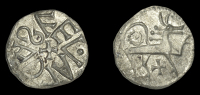 Kings of Northumbria and Archbishops of York, Ælfwald I (779-88), Sceatta, aevaldvs around cross, rev. stylized...