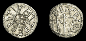 Kings of Northumbria and Archbishops of York, Eadberht, with Abp Ecgberht (737-58), Sceatta, type III, eotberehtvl...