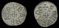 Kings of Northumbria and Archbishops of York, Eanbald II, Styca, Ethilweard, eanbald around cross, rev. edilveard...