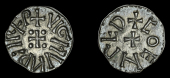 Kings of Northumbria and Archbishops of York, Abp Wigmund (837-50), Styca, Coenred, vigmvnd arep, cross with pellets...