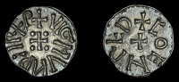 Kings of Northumbria and Archbishops of York, Abp Wigmund (837-50), Styca, Coenred, vigmvnd arep, cross with pellets...