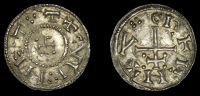 Viking Coinages: Kingdom of York, Penny, cnvt rex around patriachal cross, rev. cvn net ti around cross pattée, two...