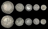 Elizabeth I (1558-1603), Sixth issue, Shilling, mm. A, bust 3B, 6.11g/10h (N 2014; S 2577); together with other...
