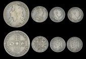 James II (1685-1688), Halfcrown, 1686, first bust, edge secvndo (ESC 749 [494]; S 3408); together with George III...