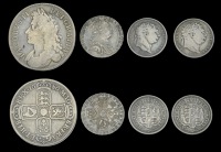 James II (1685-1688), Halfcrown, 1686, first bust, edge secvndo (ESC 749 [494]; S 3408); together with George III...