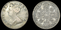 Anne (1702-1714), Halfcrown, 1707, roses and plumes, edge sexto (ESC 1364 [573]; S 3582). Good fine	£100-120