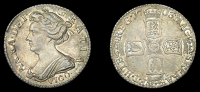 Anne (1702-1714), Sixpence, 1703 vigo (ESC 1446 [1582]; S 3590). About extremely fine, attractively toned 	£200-260
