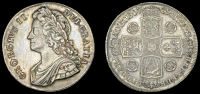 George II (1727-1760), Crown, 1739, roses, edge dvodecimo (ESC 1665 [122]; S 3687). Light scratches on face and in...