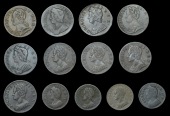 George II (1727-1760), Halfpence (7), 1729, 1735, 1738, 1746, 1750 (2), 1753; Farthings (4), 1735, 1736, 1750, 1754;...