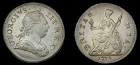 George III (1760-1820), Pre-1816 issues, Halfpenny, 1773 (BMC 904; S 3774). Virtually as struck, attractive...
