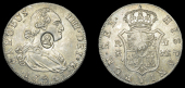 George III (1760-1820), Bank of England, SPAIN, Charles IIII, 4 Réales, 1794mf, Madrid, obv. countermarked with...