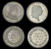 George III (1760-1820), Bank of England, Eighteen Pence (2), 1811, 1815 (ESC 2112, 2122 [969, 978]; S 3771-2) [2]...