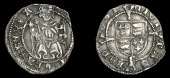 Henry VII (1485-1509), Penny, Sovereign type, London, no mm., two pillars to throne, saltire stops, 0.77g/7h (Allen,...