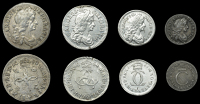 Charles II (1660-1685), 1684, Threepence 1684/3 (ESC 607 [2380]; S 3392) [4]. Has been cleaned, otherwise very fine...
