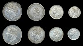George IV (1820-1830), 1822, 1824 (ESC 2444, 2447 [2425, 2428]; S 3816) [8]. Very fine or better 	£150-200