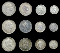 William IV (1830-1837), 1831, 1832, 1833 (ESC 2547, 2550-1 [2436, 2439-40]; S 3840) [12]. Very fine	£300-400
