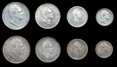 William IV (1830-1837), 1834, 1835 (ESC 2552-3 [2441-2]; S 3840) [8]. Very fine or better, but first set lightly...