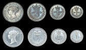 Victoria (1837-1901), 1879, 1880 (ESC 3533, 3535 [2493-4]; S 3916) [8]. Very fine or better; in dated cases 	£150-200