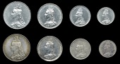 Victoria (1837-1901), 1888, 1889 (Threepence possibly currency) (ESC 3545, 3547 [2502, 2504]; S 3932) [8]. Cleaned,...
