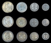 Victoria (1837-1901), 1890, 1891, 1892 (ESC 3548-50 [2505-7]; S 3932) [12]. Very fine or better, but some coins...