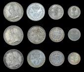 Victoria (1837-1901), 1893, 1894, 1895 (ESC 3551-3 [2508-10]; S 3943) [12]. Very fine or better 	£150-200