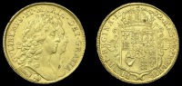 William and Mary (1688-1694), Five Guineas, 1692, elephant and castle, edge qvarto (MCE 139; S 3423). Some light...