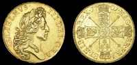 William III (1694-1702), Five Guineas, 1701, second bust, edge decimo tertio (MCE 172; S 3456). Minor surface marks,...
