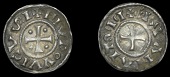 France: Carolingians, Louis the Pious, Obole, uncertain mint, h lvdovvicvs i, cross with pellets in angles, rev....